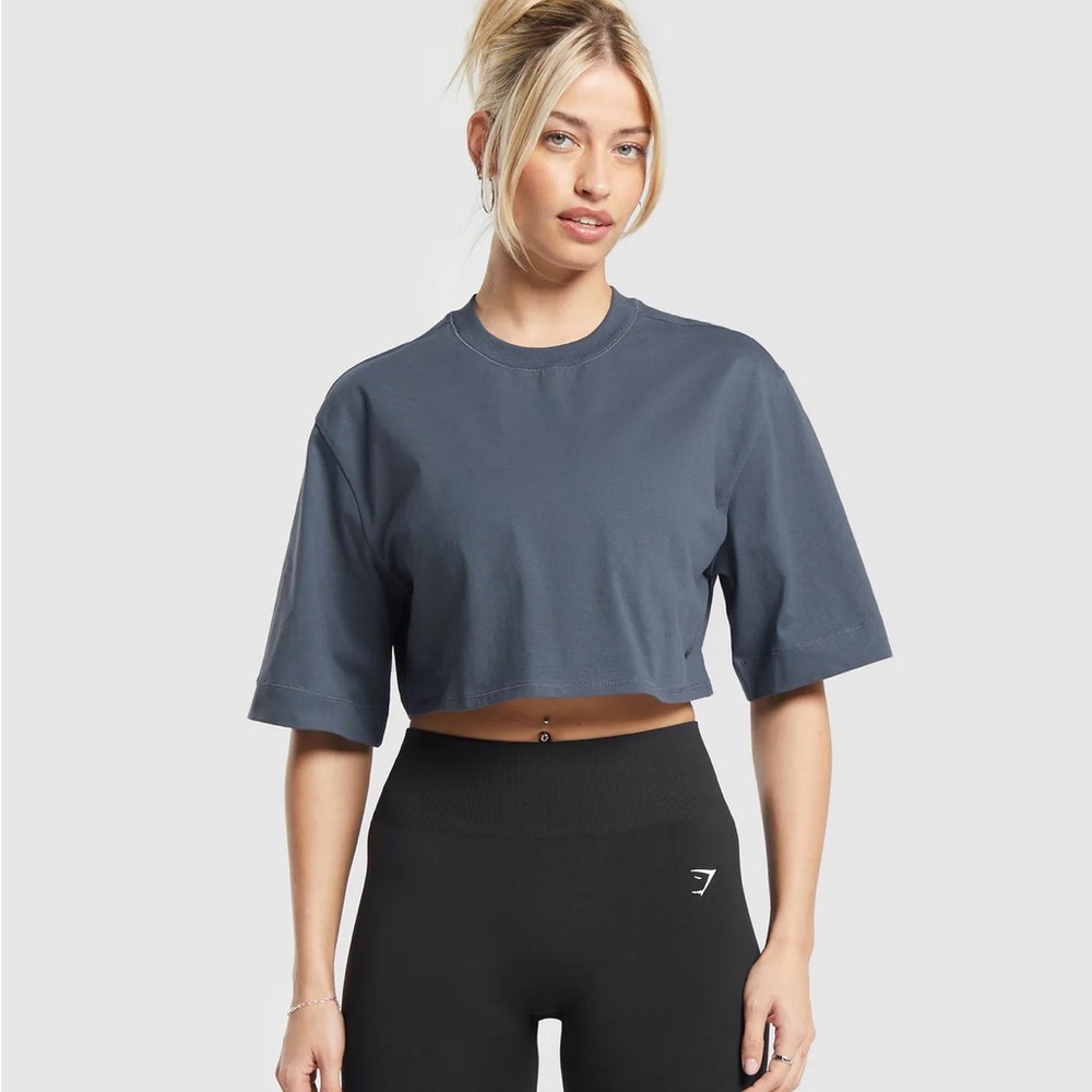 NWOT Gymshark Cotton Boxy Cropped Top